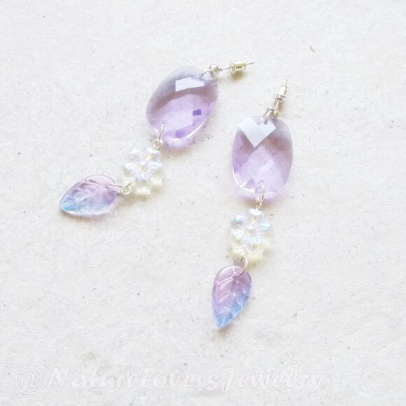 Instagram Ready! Breathtakingly Beautiful! Romantic XLong Flower Dangle Earrings - Picture 1 of 13